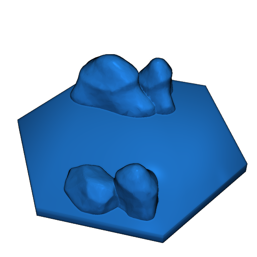 Модель рельефа битвы на Хоте: Скалы