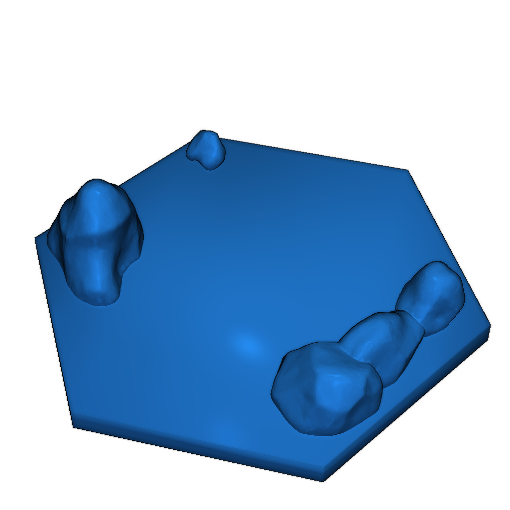 Модель рельефа битвы на Хоте: Скалы