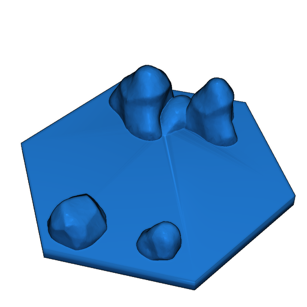 Модель рельефа битвы на Хоте: Скалы