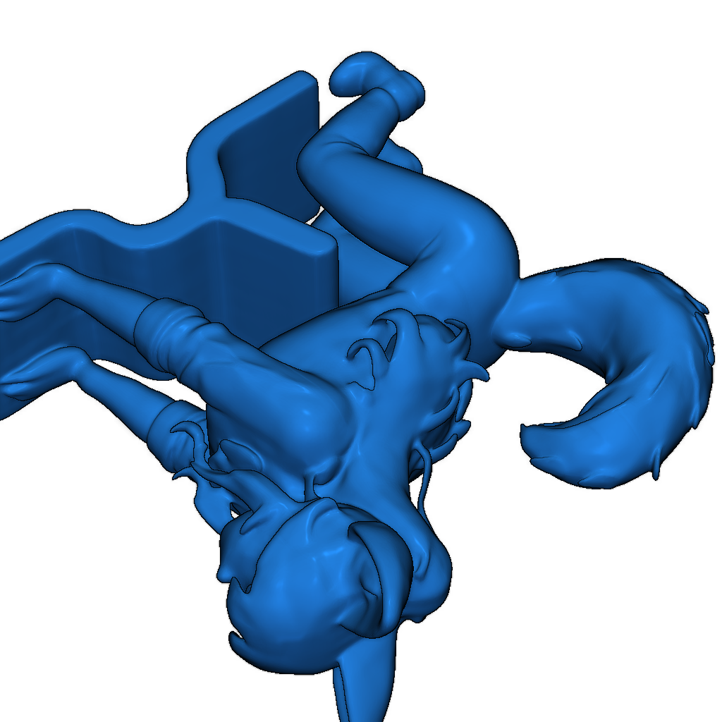 Модель с текстурой меха