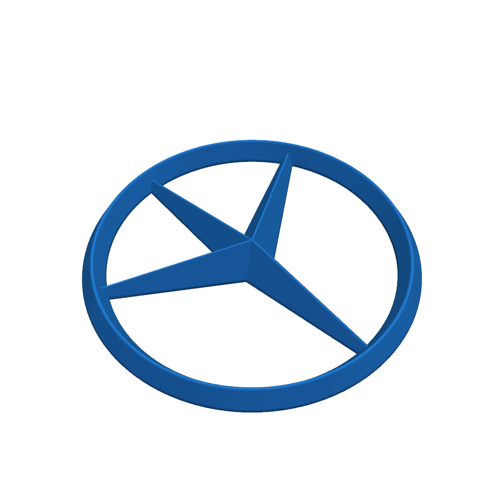 Модель 3D значка Mercedes-Benz как символ мира