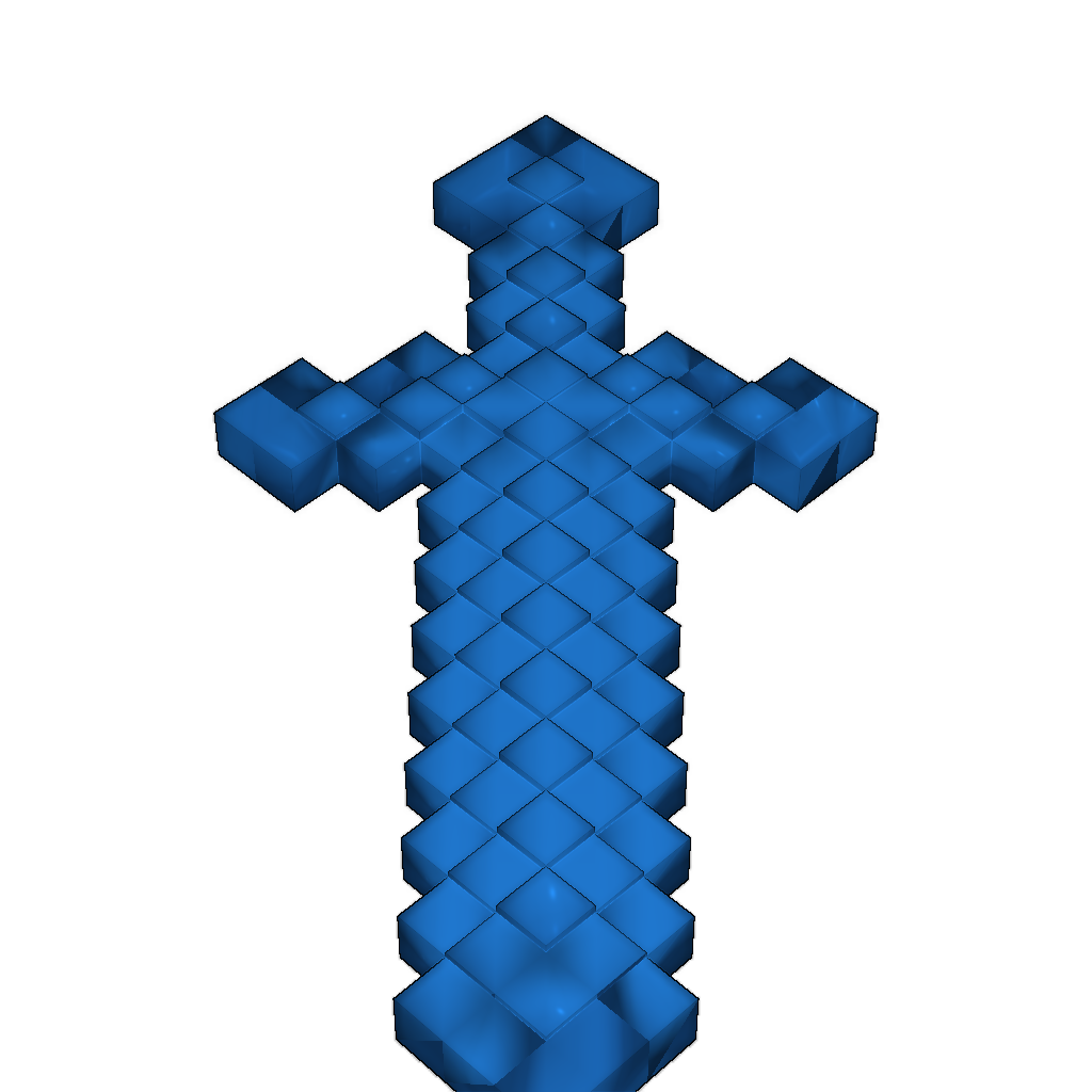 Детализированный меч алмаза из Minecraft