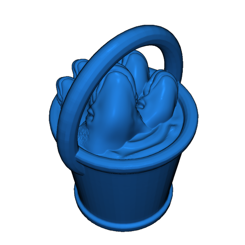 Ручной ведерко с рыбой - Проп для DND/TTRPG