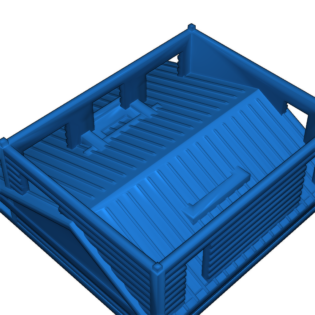 Модель деревянного домика в масштабе N