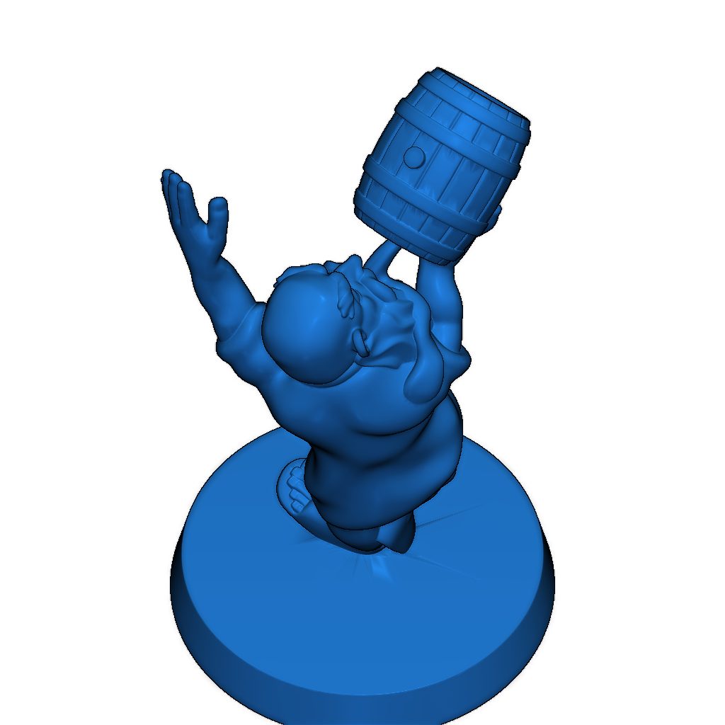 Гном-монах пьющий из бочки