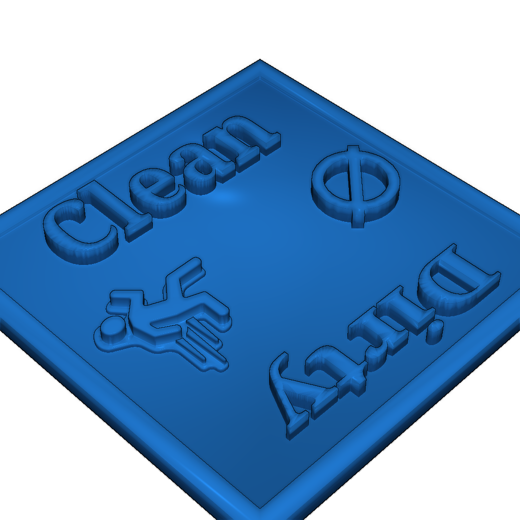 4-сторонний знак для посудомоечной машины