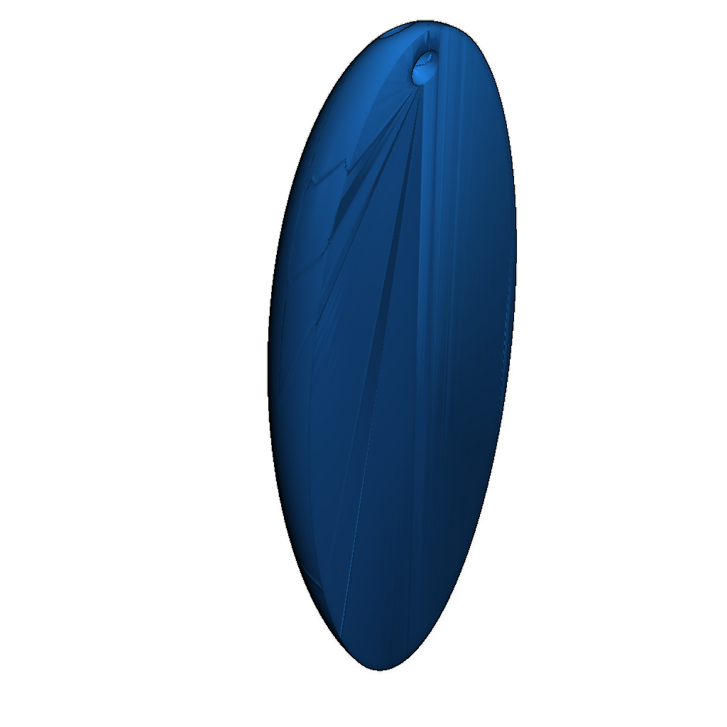 3D серьги в форме эллипса