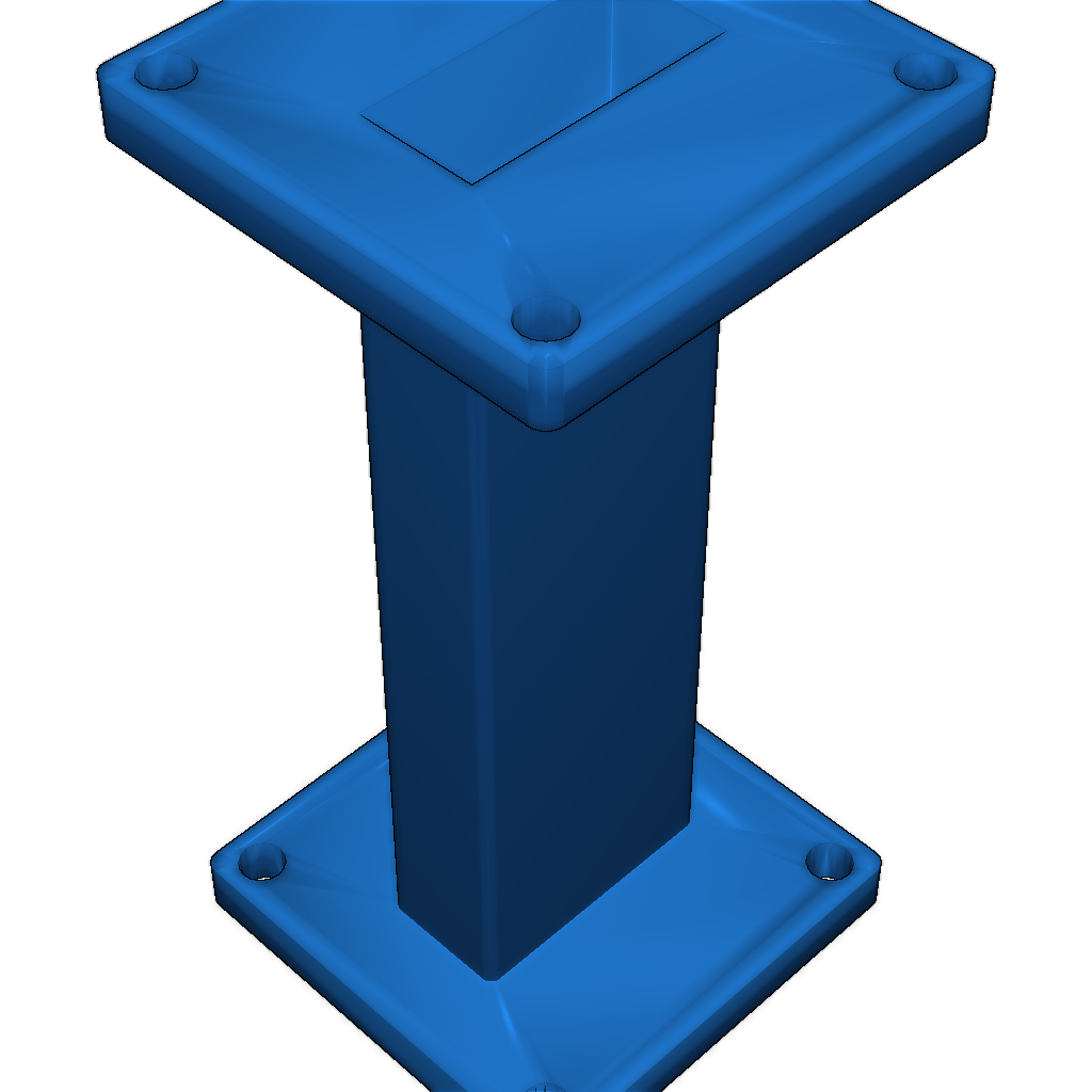 3D-печатаемая прямая секция волновода WR-90 с фланцами UG-39/U