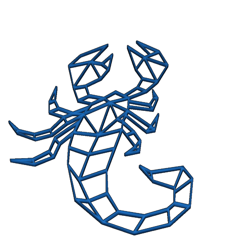 Низкополигональное искусство скопиона для стен