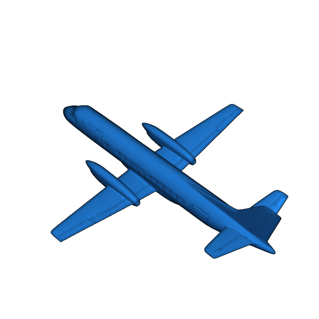 Saab 2000 - 3D модель