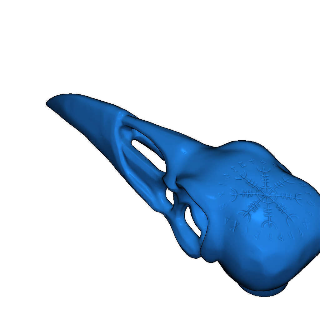 Накладка на трость в виде черепа ворона
