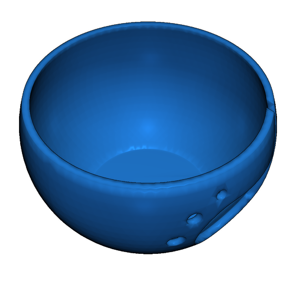 Спиральная чаша для пряжи в двух частях