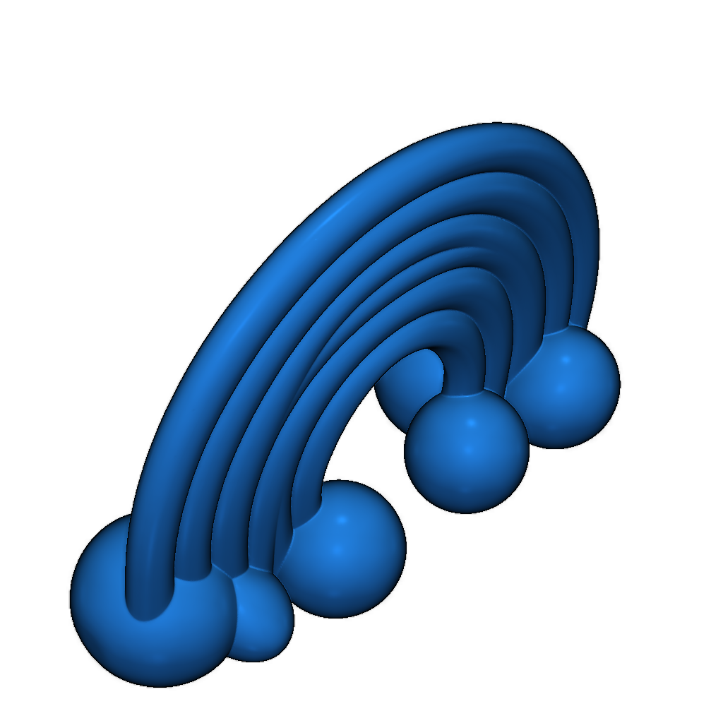 3D модель Радуга в стиле мультфильм