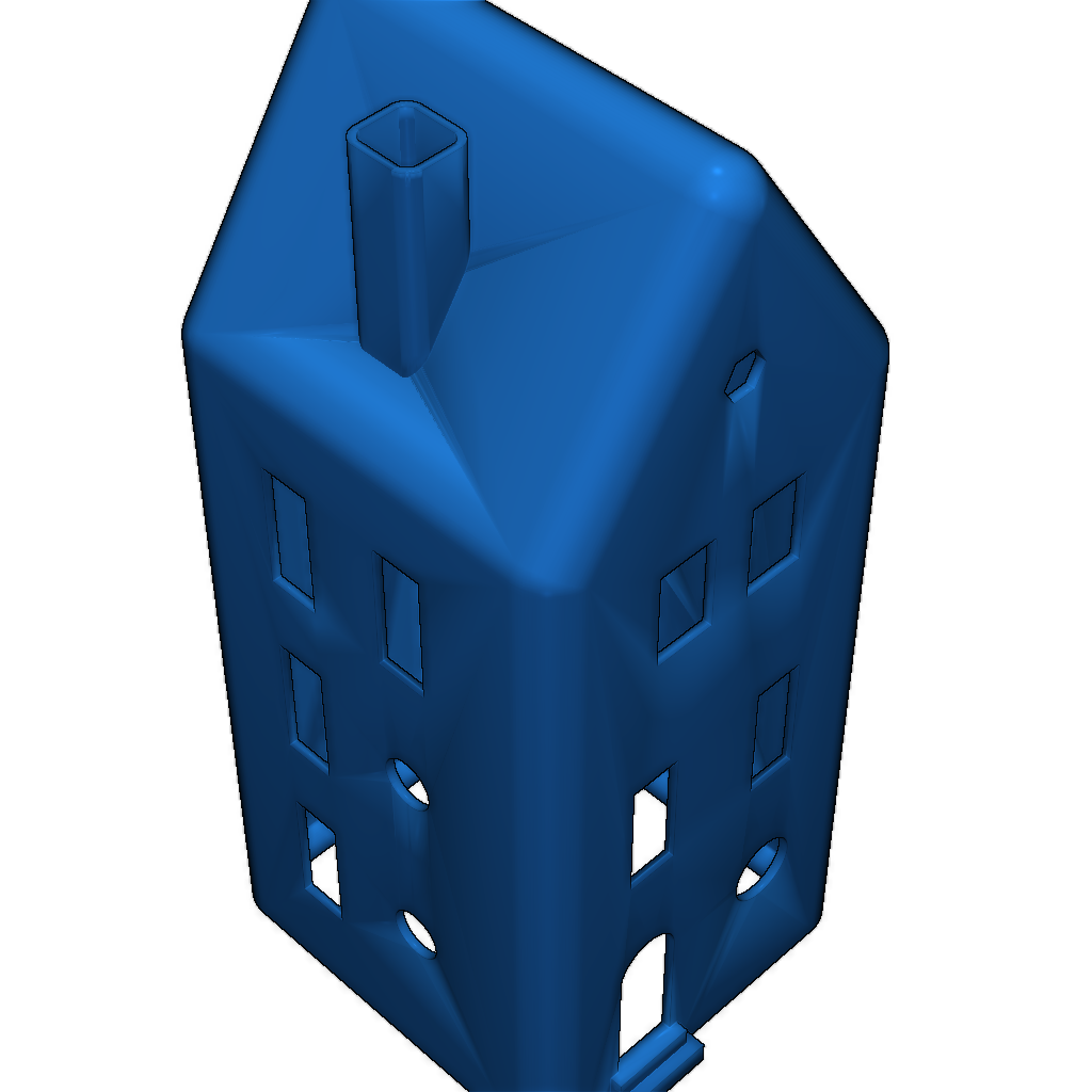 Рождественский фонарь-домик