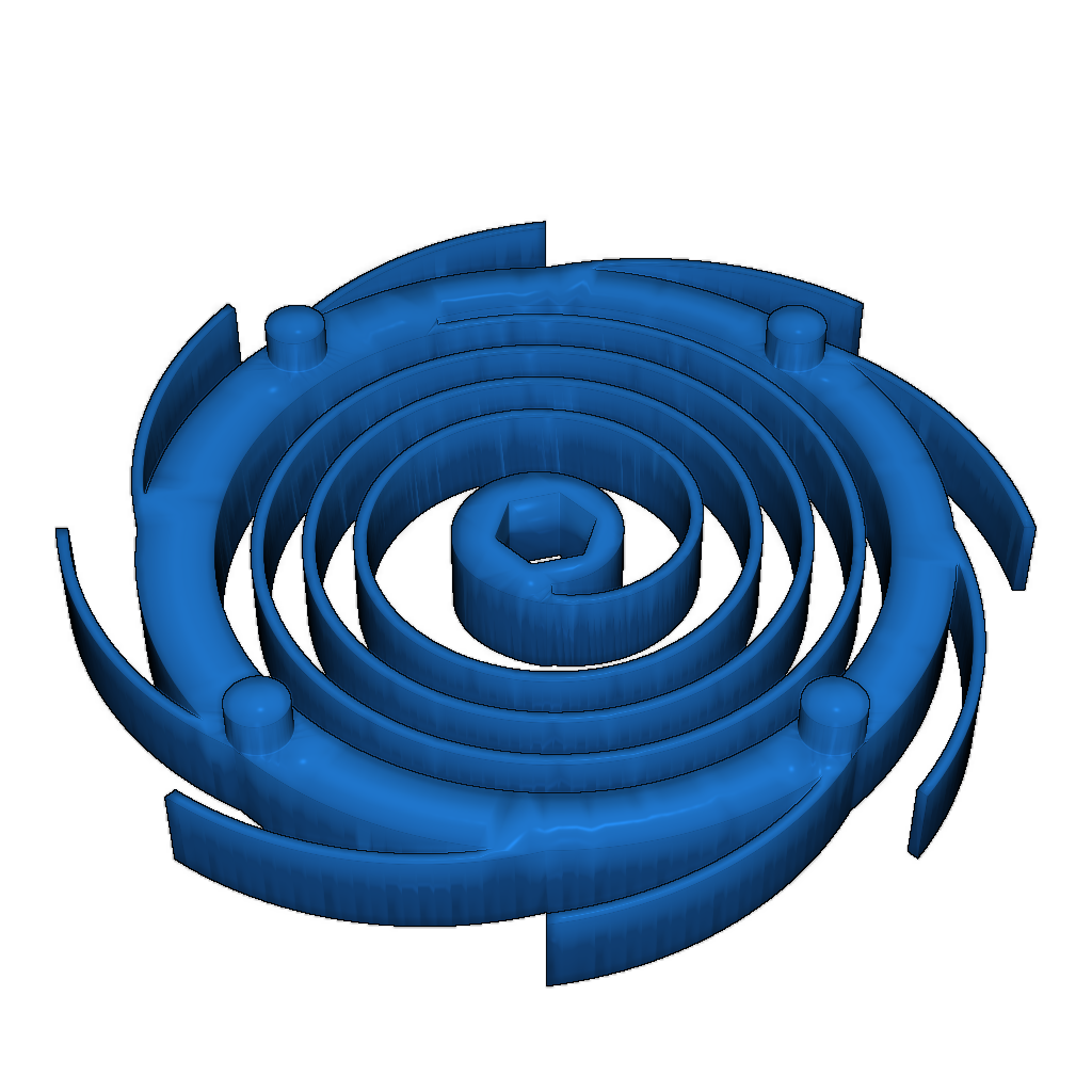 Части для 3D-печатного турбийона в масштабе 1,5