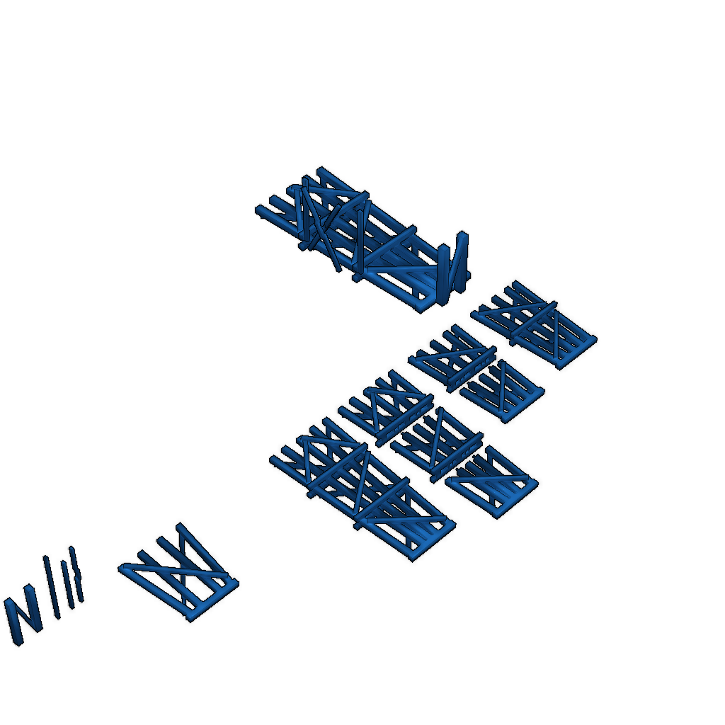 Деревянные треугольники для модельной железной дороги N масштаба