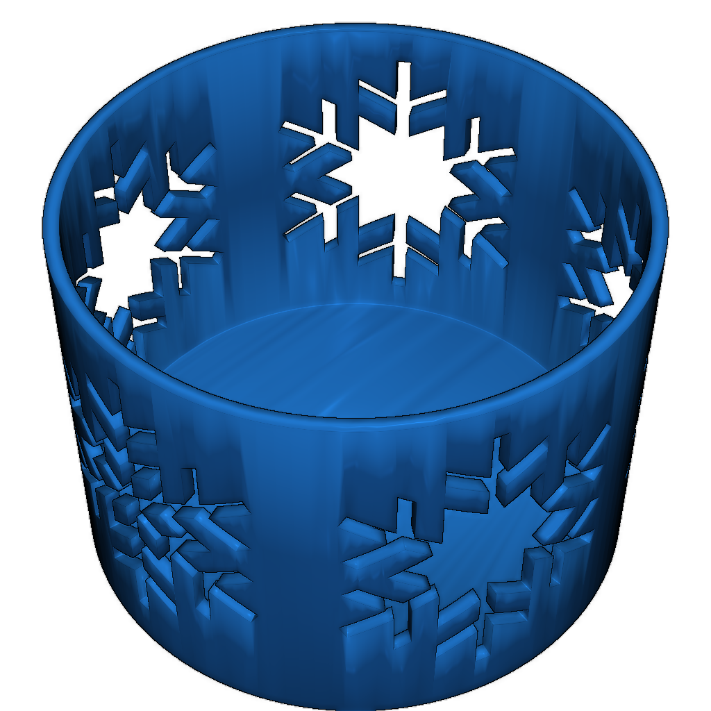 Подсвечник в форме снежинки