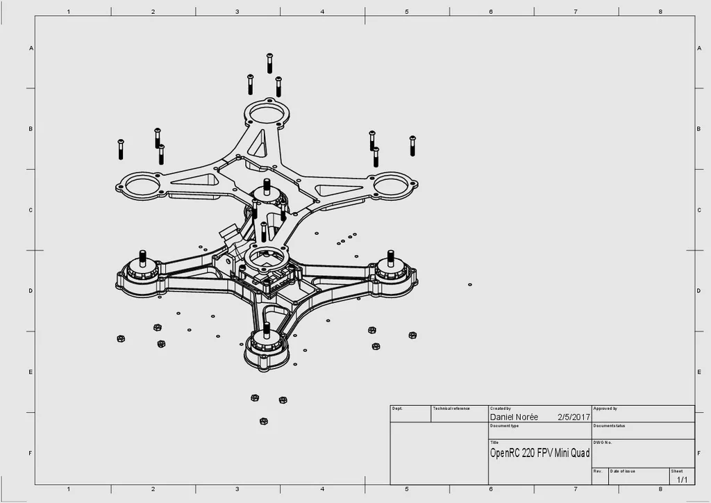 Мини-квадрокоптер OpenRC 220 FPV