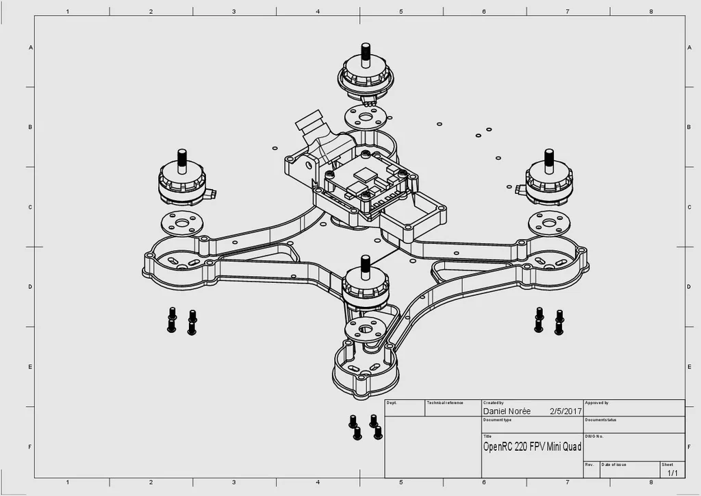 Мини-квадрокоптер OpenRC 220 FPV