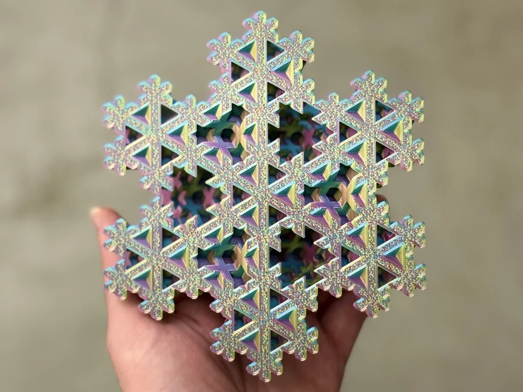 3D модель Фрактал снежинки Мосли | Уровень 3 - фото 4