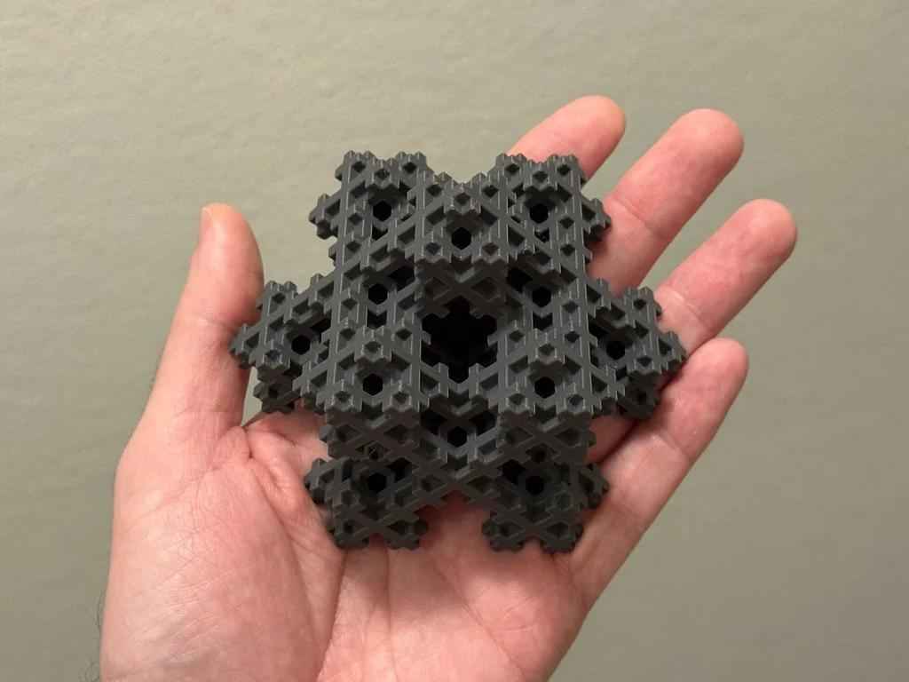 3D модель Фрактал снежинки Мосли | Уровень 3 - фото 12