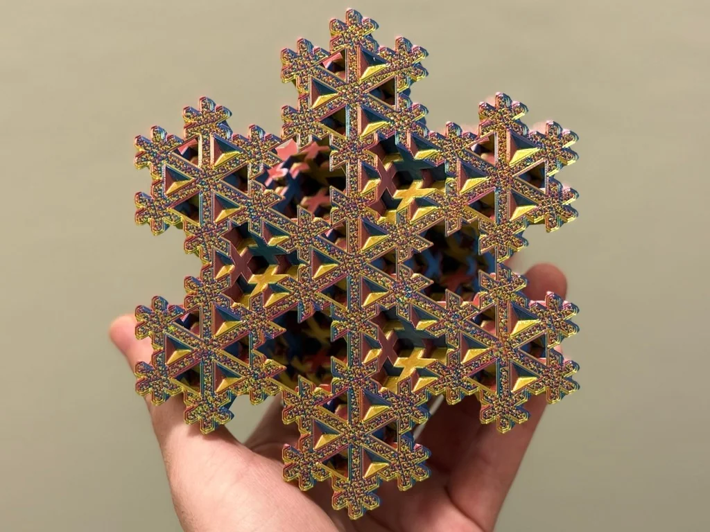 3D модель Фрактал снежинки Мосли | Уровень 3 - фото 16