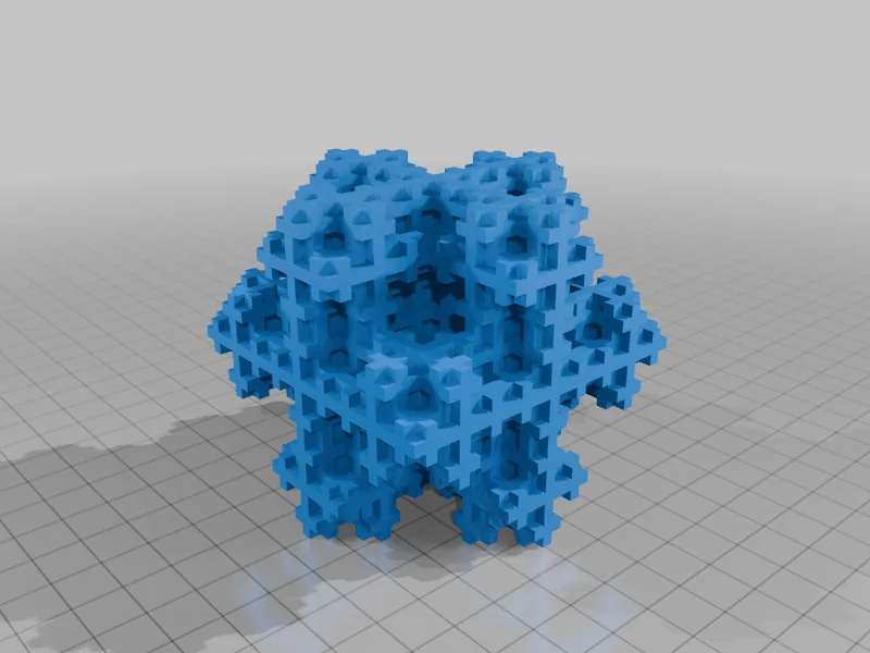 3D модель Фрактал снежинки Мосли | Уровень 3 - фото 22