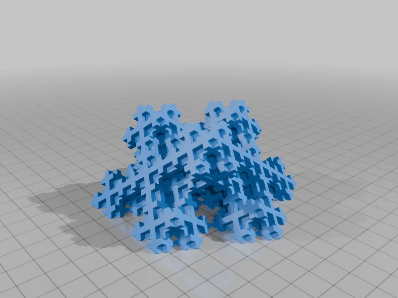 3D модель Фрактал снежинки Мосли | Уровень 3 - фото 23