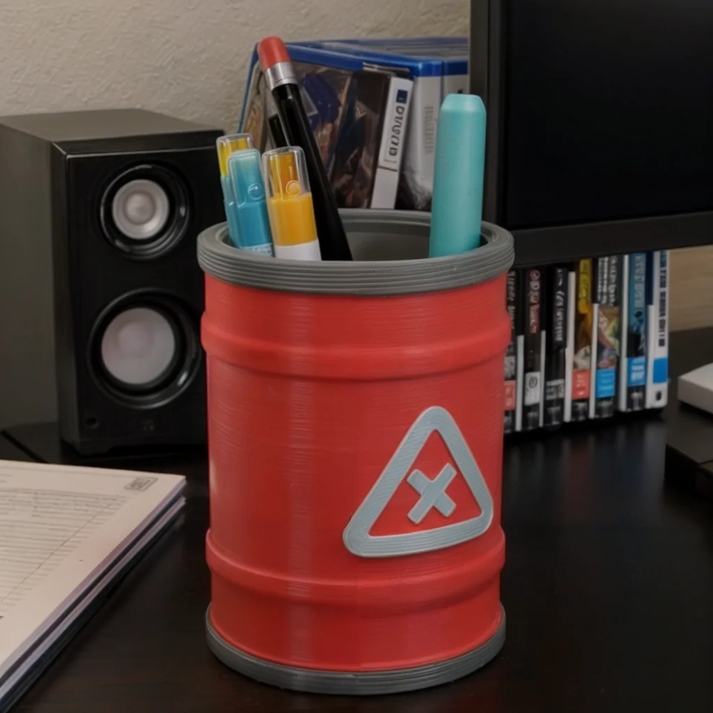 Минималистичный пенал в форме бочки