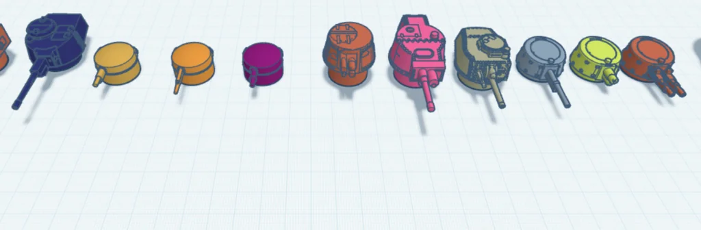 3D модель Моделі турелів для настільної гри Trench Crusade - фото 9