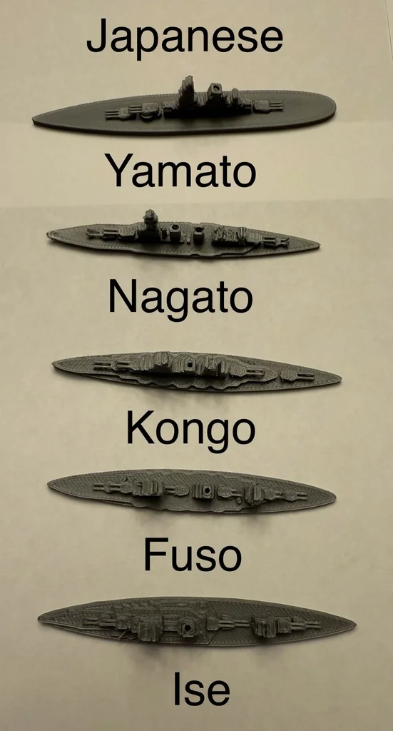 3D модель World War II Battleship Models, 1/2400 Scale - фото 6