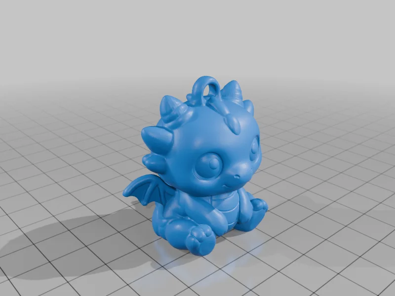 3D модель Милий брелок з дракончиком - фото 5