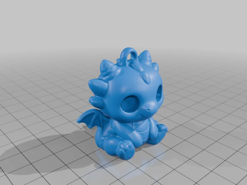 3D модель Милий брелок з дракончиком - фото 6