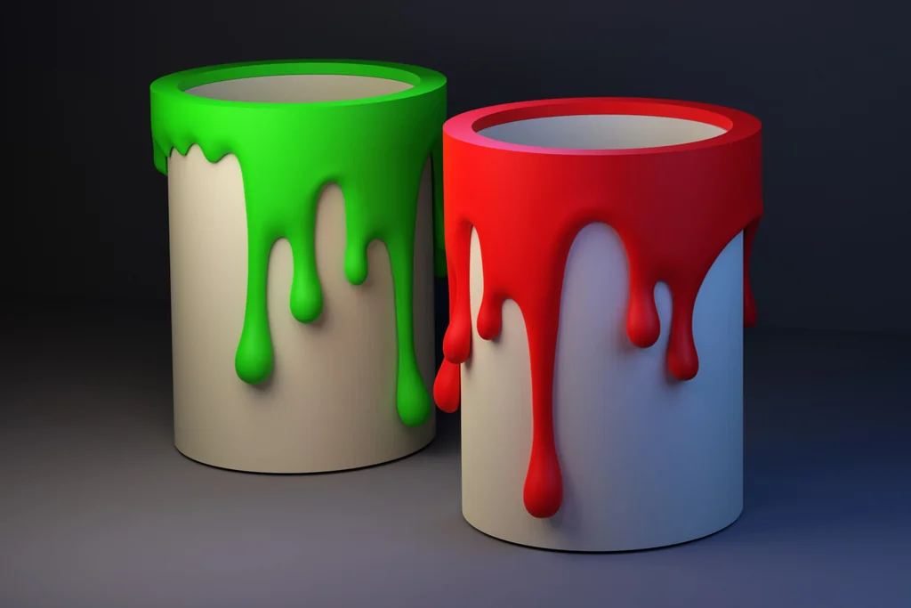 Держатель для ручек в виде ведра с краской