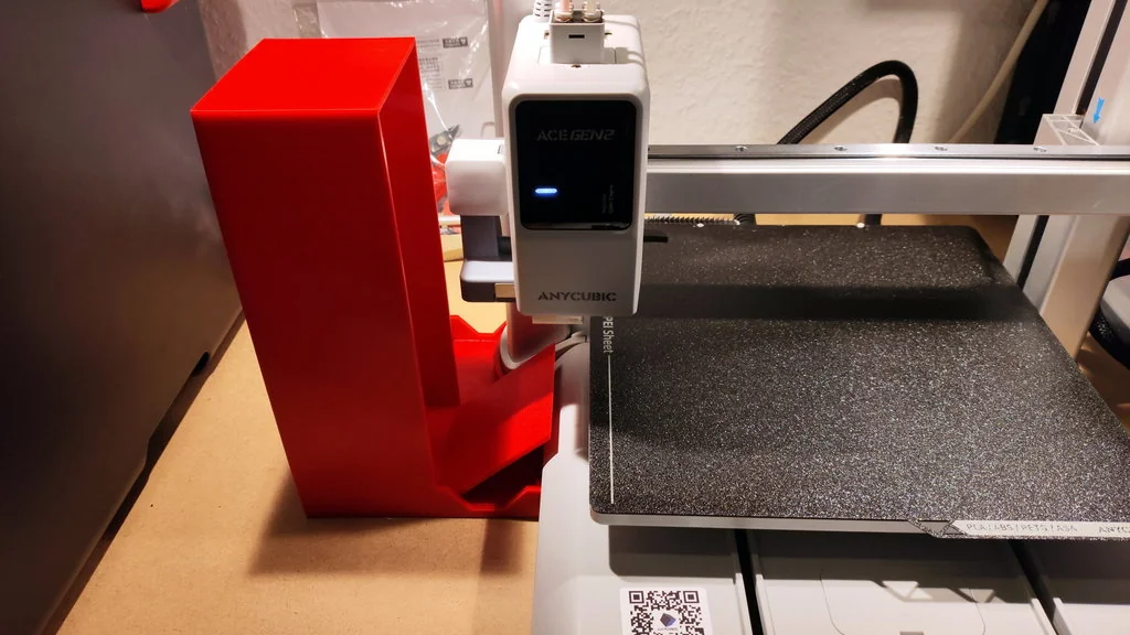 Anycubic Kobra X - Филаментный держатель и мусорная коробка