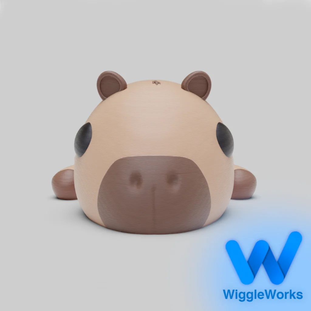 Гибкая модель капибары с брелком