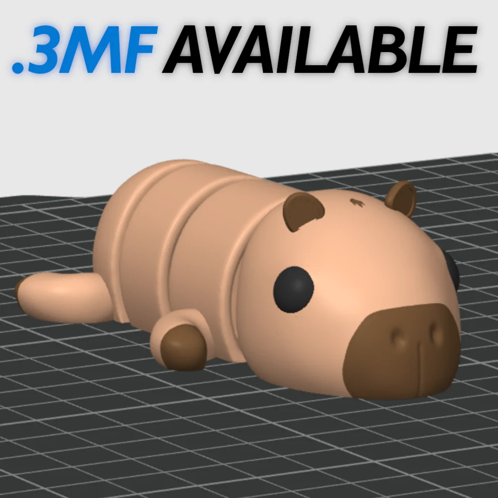 Гибкая модель капибары с брелком