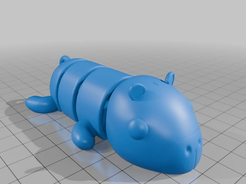 Гибкая модель капибары с брелком