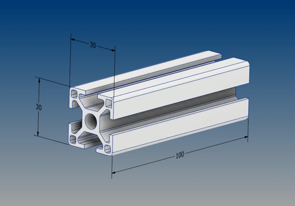 3D модель Алюмінієвий профіль 3030 STL