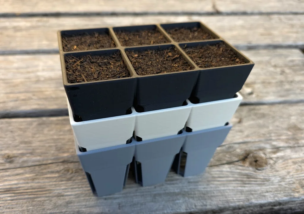 Основной контейнер для рассады на 6 ячеек