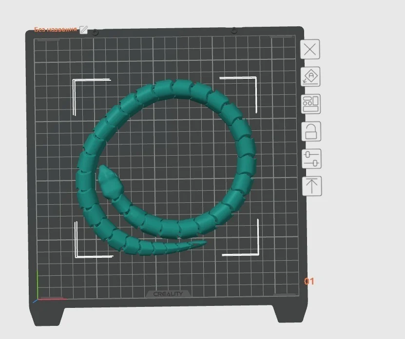 Гибкая модель змеи Натрий для фиджетов (50 см+)