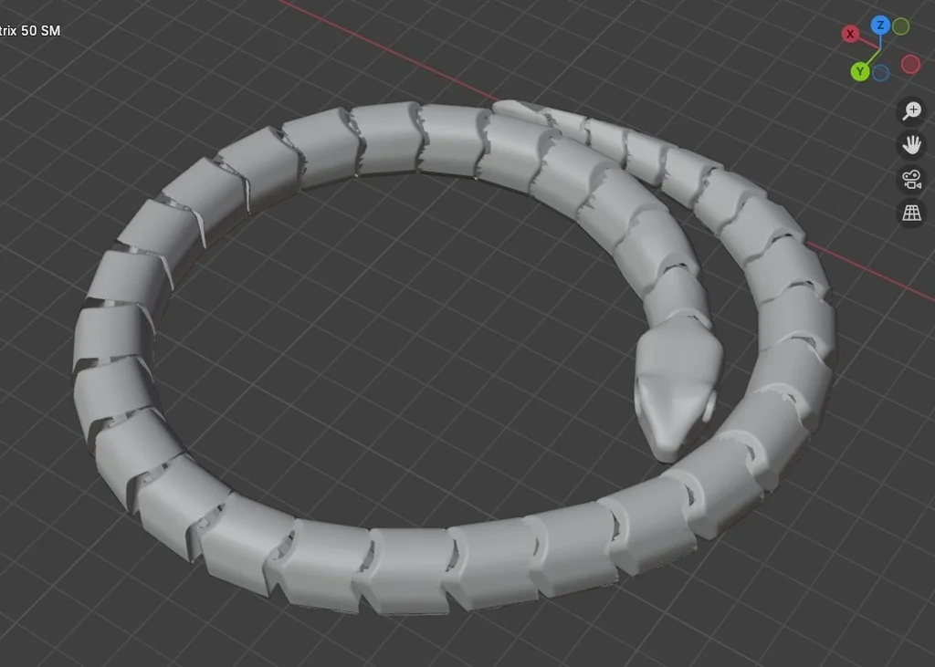 Гибкая модель змеи Натрий для фиджетов (50 см+)