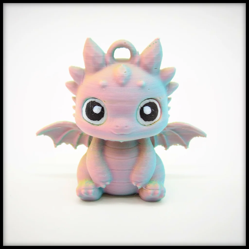 3D модель Crystal Baby Dragon Keychain - фото 3