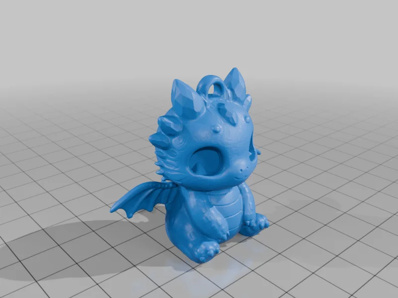 3D модель Crystal Baby Dragon Keychain - фото 7
