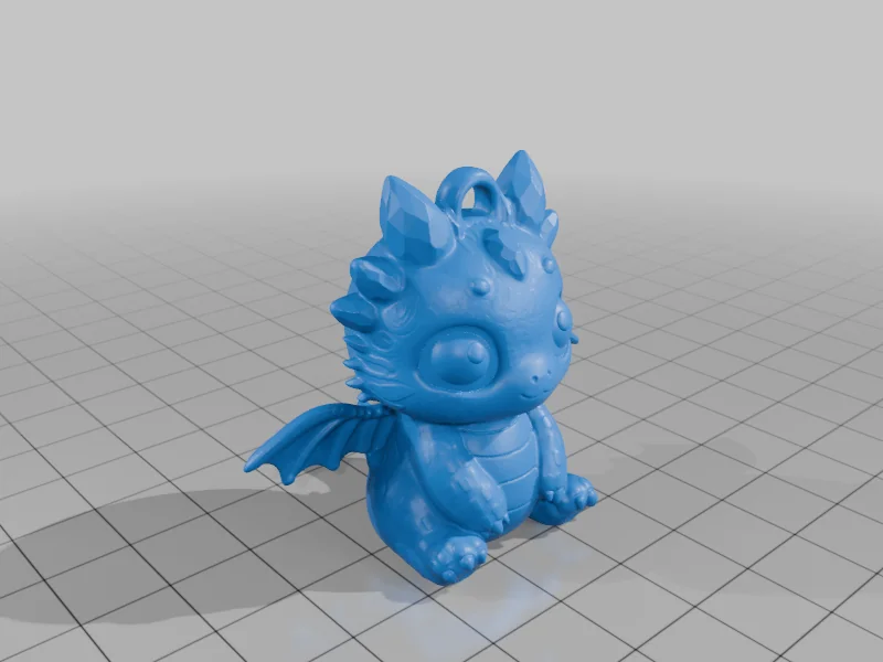 3D модель Crystal Baby Dragon Keychain - фото 9