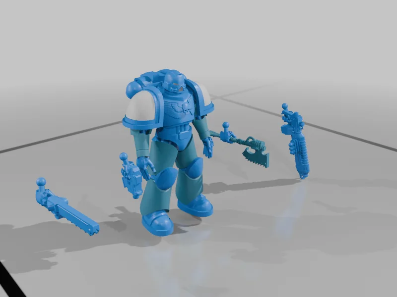 Артекулированный космодесантник Astartes с настраиваемой головой