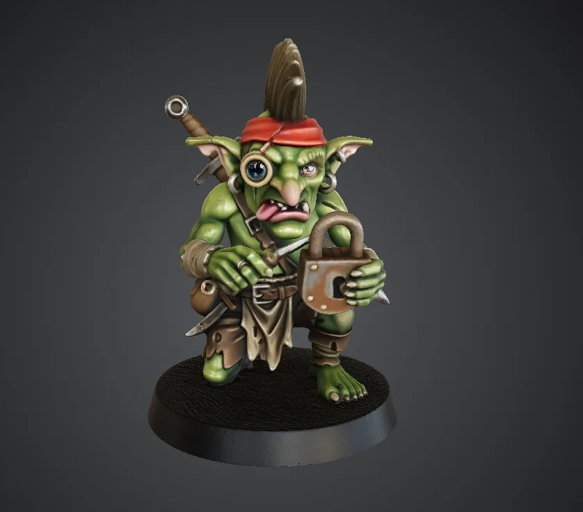 Миниатюра Goblin Rogue для DND
