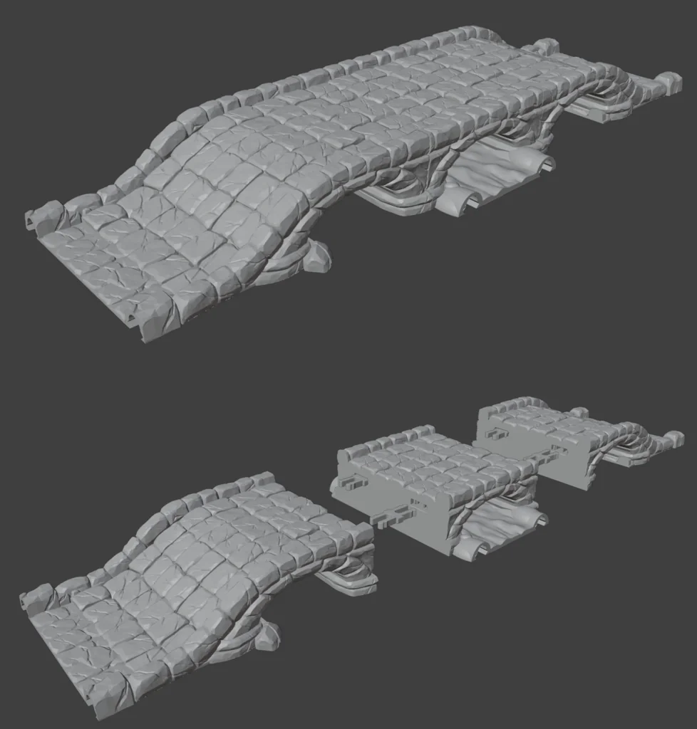 3D модель Мініатюрний ландшафт: Дороги, Ріки та Мости - фото 7