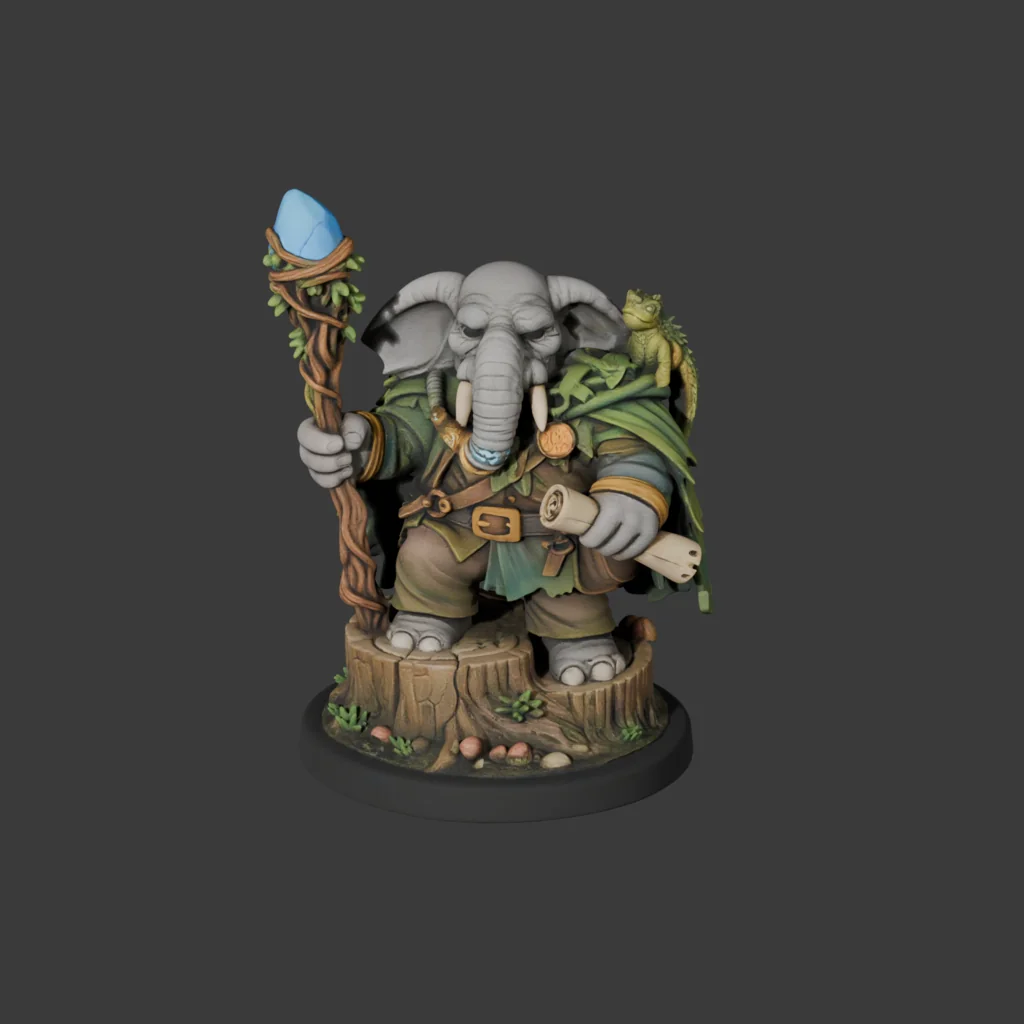 Миниатюра Друида Локсодона для D&D