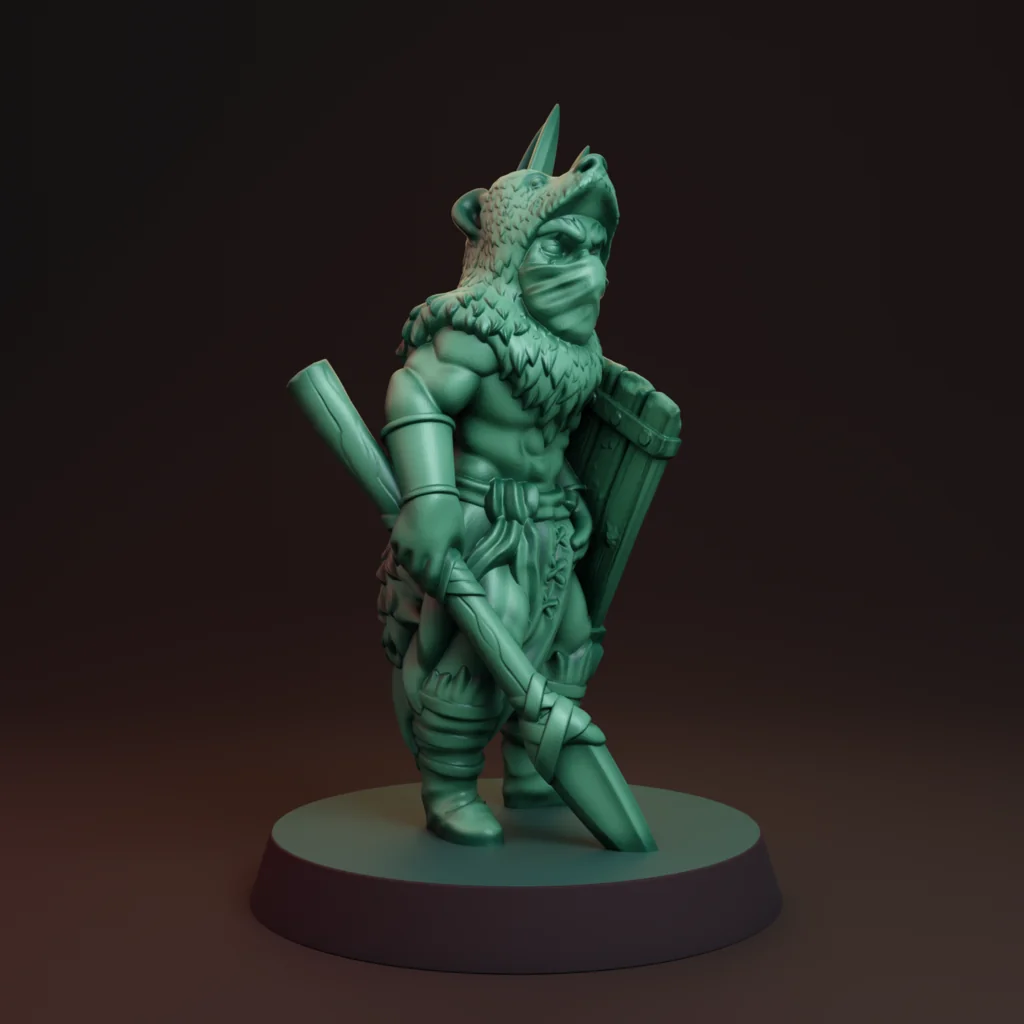 3D модель Tribal hunter FDM supportless - фото 2